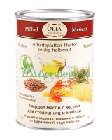 Масло для дерева с твердым воском  для столешниц и мебели OLIA №1035 0,9л